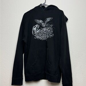 Night Owls Sound Black Graphic Hoodie
